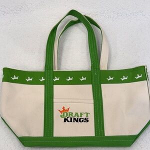 DraftKings Canvas Tote Bag with Green Accents